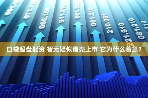 口袋超盘配资 智元疑似借壳上市 它为什么着急？