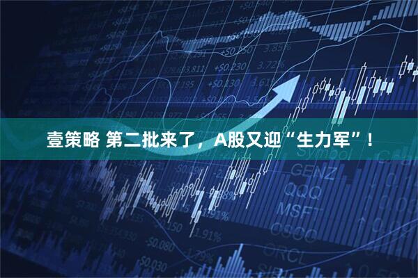 壹策略 第二批来了，A股又迎“生力军”！